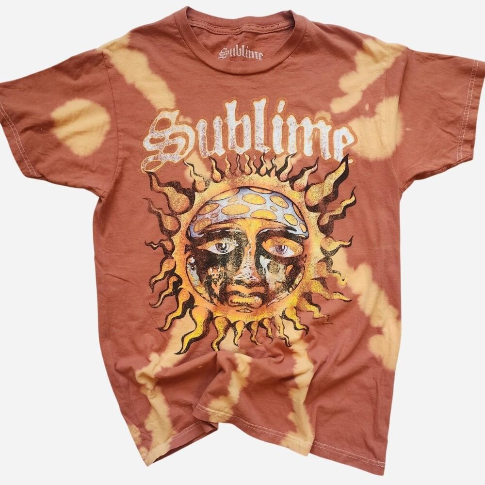 Sublime orange & yellow tie-dye graphic band tee - Men's Size Small - Like New!